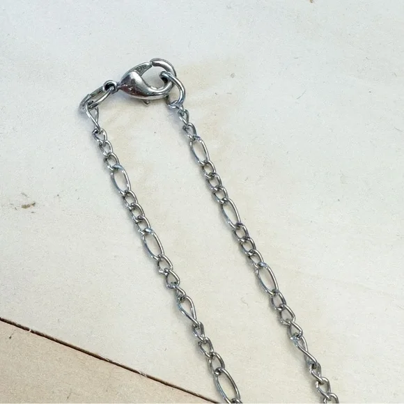 Sterling Silver 925 Wrapped Heart Pendant on Stainless Silver Tone Necklace - Picture 10 of 10